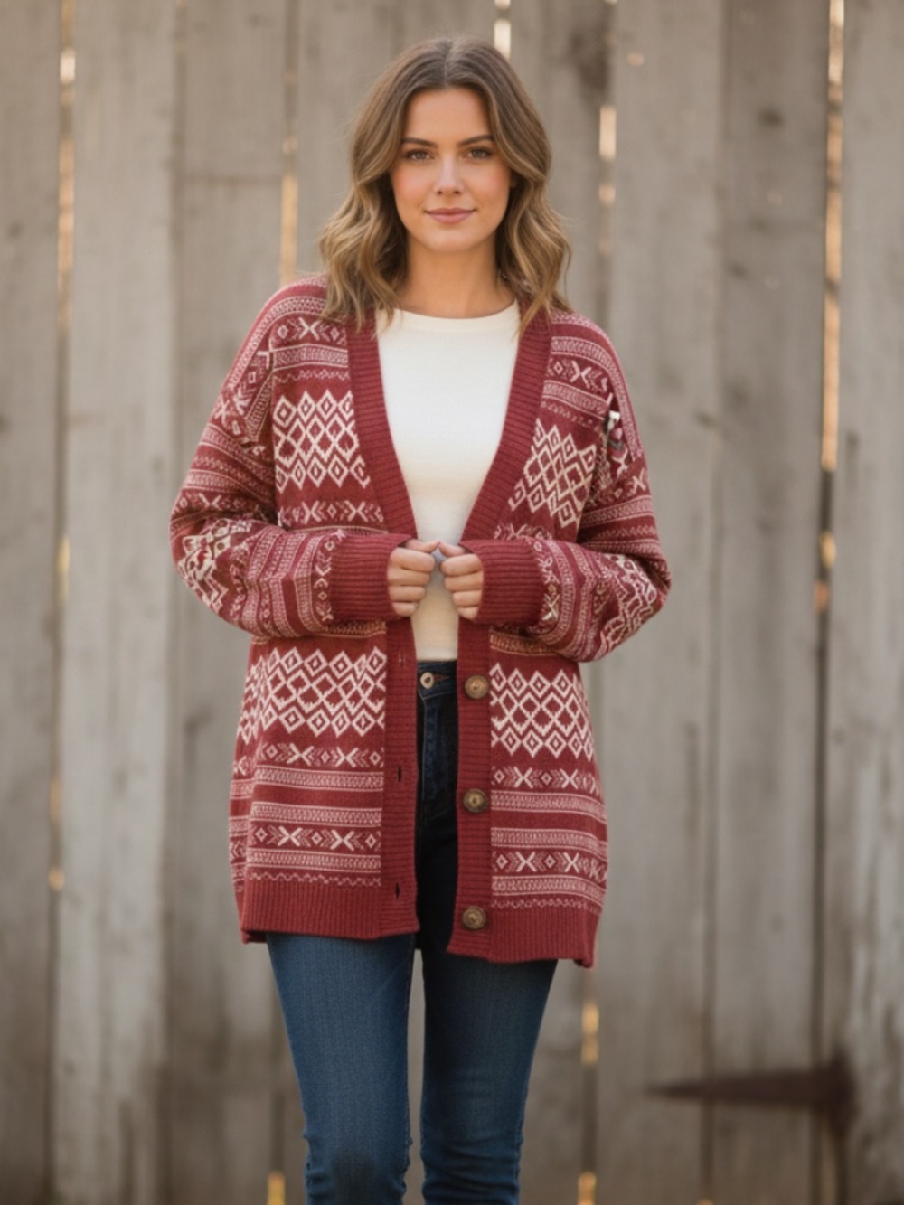 Loft slightly oversized Nordic sweater Med